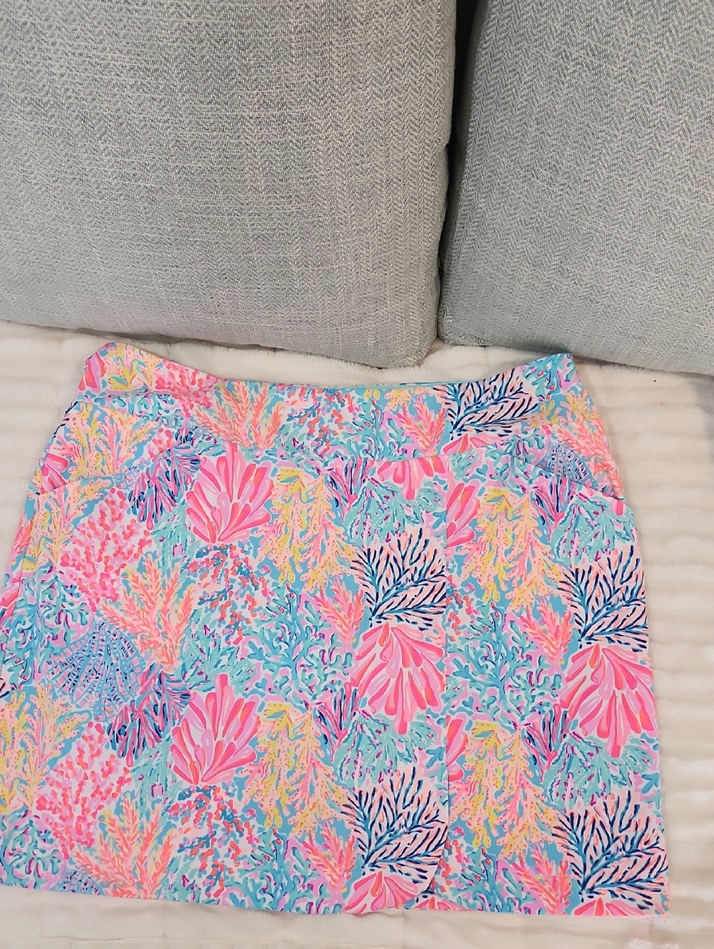 Lilly Pulitzer Multicolor Coral-Print Mini Skirt